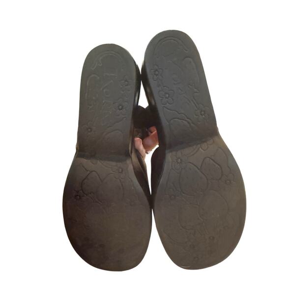 Korks by Kork-Ease Black Wedge Sandals Platform Slingback Comfort Shoes 10M - Picture 6 of 8